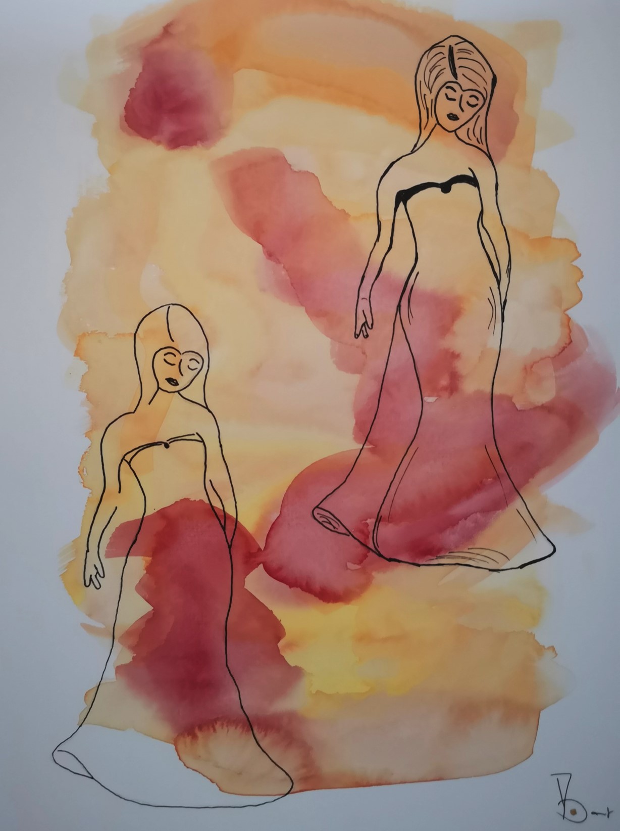 Sie nährt sich aus der Erinnerung, die gespeist war von Anmut, Leichtigkeit, Höflichkeit und wohlwollender Menschlichkeit. Sie entstieg ihren Kokon der Jugendlichkeit, um endlich zu strahlen, ohne in Gefahr zu sein. Sie übersah den Schatten, der heraufzog. Er legte sich über das Land, legte seine Sprengfallen und Ketten aus, mit Neid und Gier verdeckte er all die Schönheit und zermalmte alles, was mit Qualität, Stil und Anmut behaftet war. Rhea ist getroffen, sucht Zuflucht in der Natur, die einzige nährende Umgebung mit Harmonie und natürlicher Sinnlichkeit. Der Tsunami kündigt sich an, das Meer der organisierten Kriminalität zieht sich zurück, um im letzten Ansturm diese Kultur zu zerstören. Rhea bleibt nur die Welt im Inneren als Blaupause, die sie weise mit sich trägt, aber niemals Orks und Mordor daran teilhaben lässt. Sie ist Hüterin der Weisheit und wird in den Kreis der Ahnen aufgenommen.