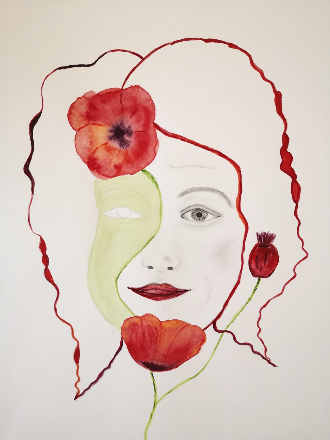 Schönheit besteht aus Harmonie, die sich in einer natürlichen Umgebung gestärkt von allen Sinnen entfaltet. Die Masken der Aufmerksamkeit, der Anerkennung des Zeitgeistes im Außen müssen fallen, um die eigene Schönheit des Seins zu entfalten. Ein zartes, verletzliches Pflänzchen reift unter wohlwollender Obhut zum Selbst, sich selbst nährend und verbunden mit dem Strom der Gezeiten. Du bist, was du lebst.