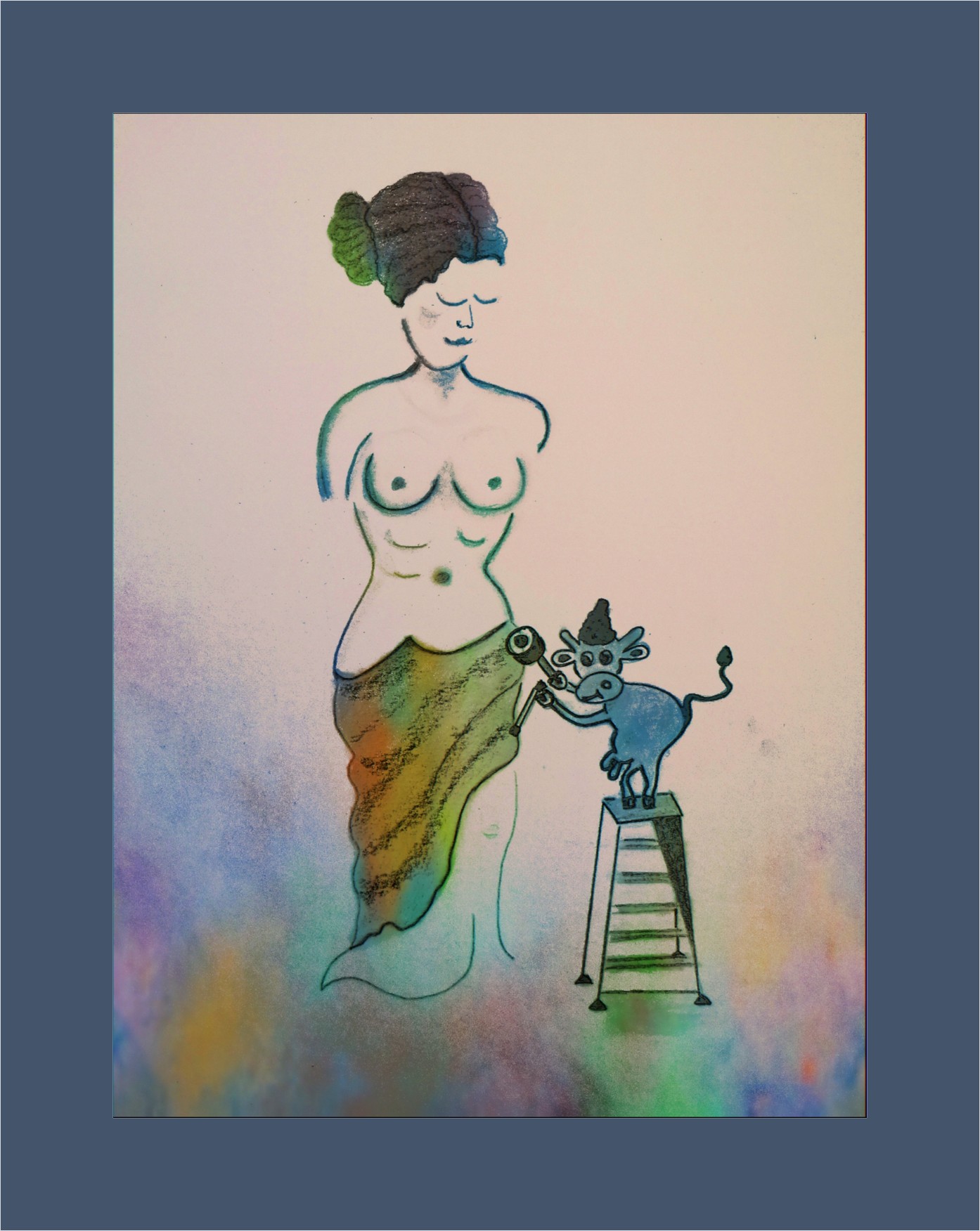 Schönheit besteht aus Harmonie, die sich in einer natürlichen Umgebung gestärkt von allen Sinnen entfaltet. Die Masken der Aufmerksamkeit, der Anerkennung des Zeitgeistes im Außen müssen fallen, um die eigene Schönheit des Seins zu entfalten. Ein zartes, verletzliches Pflänzchen reift unter wohlwollender Obhut zum Selbst, sich selbst nährend und verbunden mit dem Strom der Gezeiten. Du bist, was du lebst.