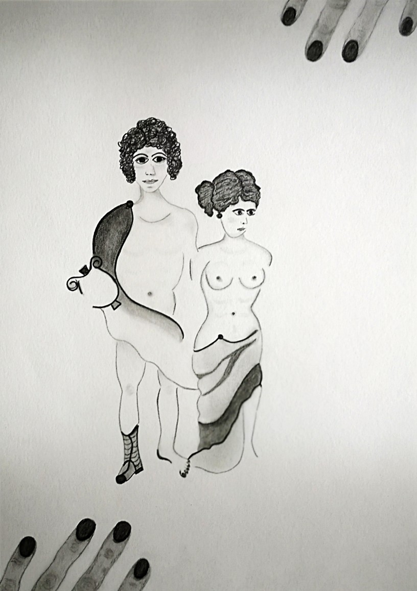 Sie nährt sich aus der Erinnerung, die gespeist war von Anmut, Leichtigkeit, Höflichkeit und wohlwollender Menschlichkeit. Sie entstieg ihren Kokon der Jugendlichkeit, um endlich zu strahlen, ohne in Gefahr zu sein. Sie übersah den Schatten, der heraufzog. Er legte sich über das Land, legte seine Sprengfallen und Ketten aus, mit Neid und Gier verdeckte er all die Schönheit und zermalmte alles, was mit Qualität, Stil und Anmut behaftet war. Rhea ist getroffen, sucht Zuflucht in der Natur, die einzige nährende Umgebung mit Harmonie und natürlicher Sinnlichkeit. Der Tsunami kündigt sich an, das Meer der organisierten Kriminalität zieht sich zurück, um im letzten Ansturm diese Kultur zu zerstören. Rhea bleibt nur die Welt im Inneren als Blaupause, die sie weise mit sich trägt, aber niemals Orks und Mordor daran teilhaben lässt. Sie ist Hüterin der Weisheit und wird in den Kreis der Ahnen aufgenommen.